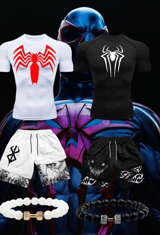 Super Spiderman Men's Compression Shirt Fitness Running Tight Gym TShirts Athletic