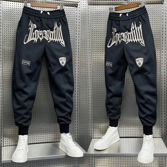 Hip-hop Gym Harem Pant Men Embroidered Harajuku Baggy Joggers Sweatpant Luxury Brand Cotton